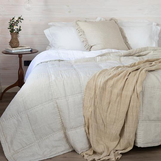Capri Linen Quilt - Natural