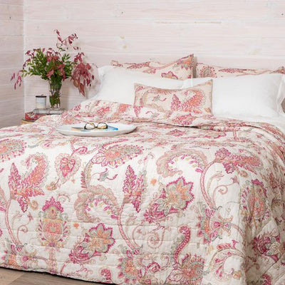 Palm Beach Cotton Quilt Set - Pretty in Pink