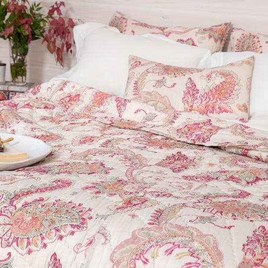 Palm Beach Cotton Quilt Set - Pretty in Pink