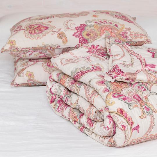 Palm Beach Cotton Quilt Set - Pretty in Pink