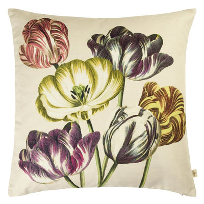 Variegated Tulips Buttermilk Cushion