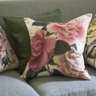 John Derian Camellia Folly Tuberose Cushion