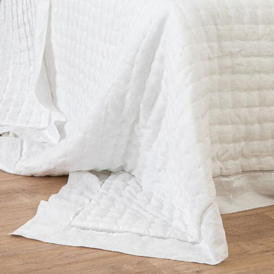 Sublime Linen & Silk Rayon Quilt - Ivory