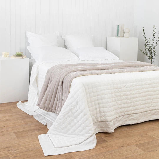 Tempt Silk Velvet Throw - Oyster