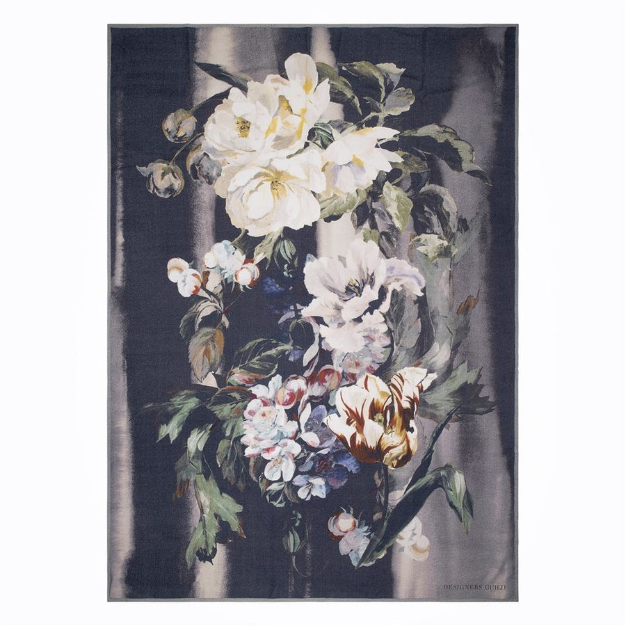 Delft Flower Noir Throw