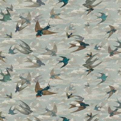 Chimney Swallows - Sky Blue
