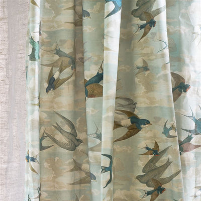 John Derian Chimney Swallows Sky Blue