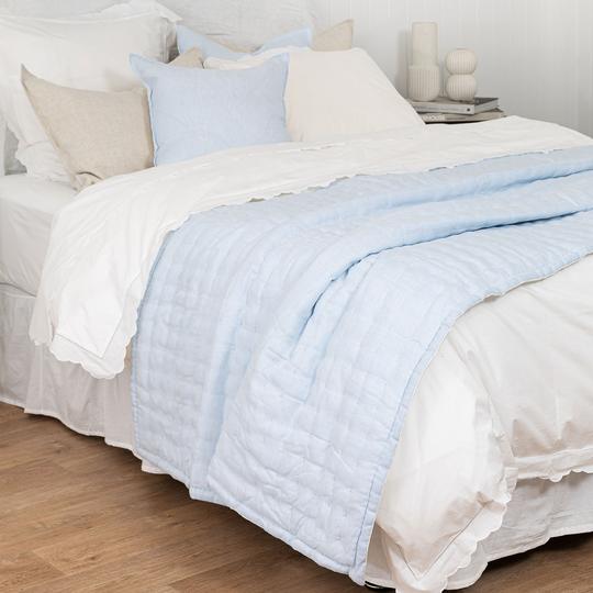 Tempt Linen Throw - Seamist Blue