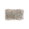 Tibetan Fur Cushion Lumbar Grey Snowflake